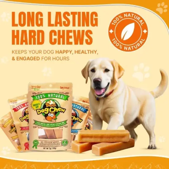 Jumbo Yak Chews for Dogs Up to 100 lbs &ndash; Natural & Long Lasting Treats image {5}