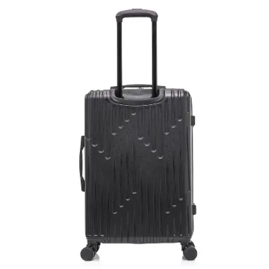 InUSA Drip Lightweight Hardside Medium Checked Spinner Suitcase - Black image {4}