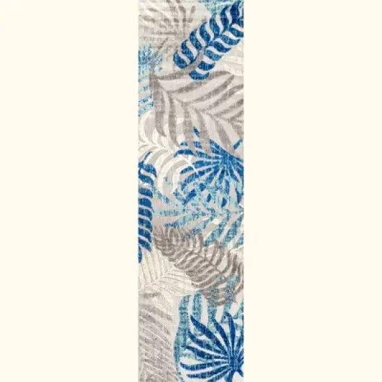 Tropics Palm Leaves Indoor/Outdoor Area Rug - JONATHAN Y image {1}