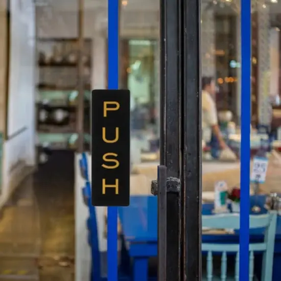 Unique Bargains Acrylic Self-Adhesive Decor Home Business Push Pull Door Sign 3 Pairs image {2}