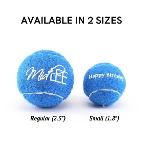 Midlee Blue Happy Birthday Dog Tennis Balls image {6}
