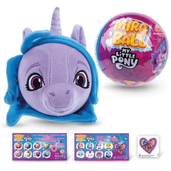 My Little Pony MiraBall, 3-in-1 Surprise, Blind Box Toys for Kids - Collectable Characters from TV Shows - Metal Ball, Plush, Stickers, White Ribbon image {8}