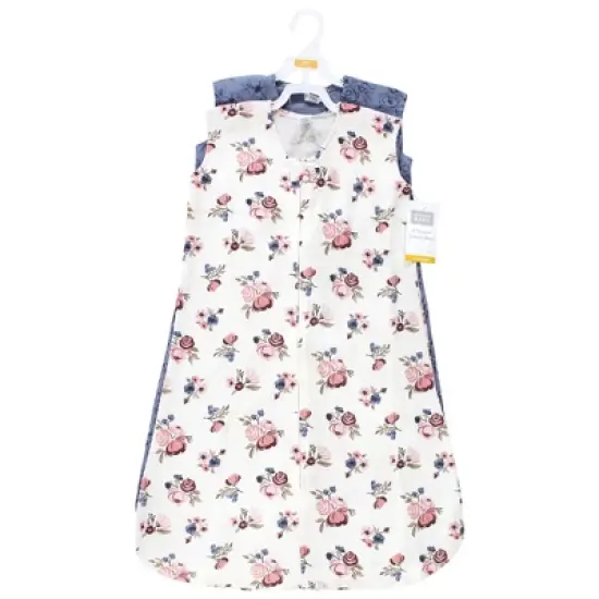 Hudson Baby Infant Girl Thermal Sleeveless Sleeping Bag 2pk, Dusty Rose Floral image {1}