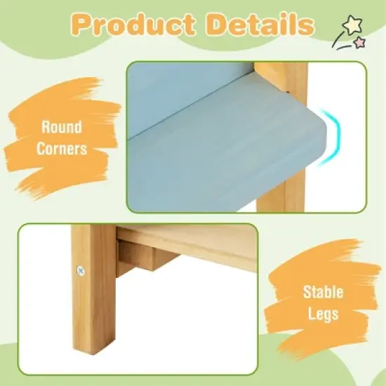 Costway Outdoor Mud Kitchen Set, Outdoor Play Kitchen Set with Removable Water Box image {8}