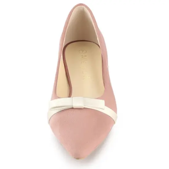 Allegra K Women's Pointed Toe Slip on Ballet Flat Shoes image {1}