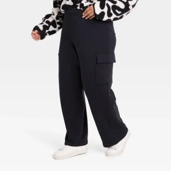 Women's Cargo Graphic Pants - Black image {4}