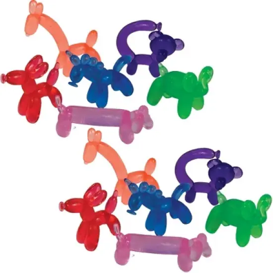 Adorable Balloon Animal Erasers (12 Pack) - Fun Colorful image {3}
