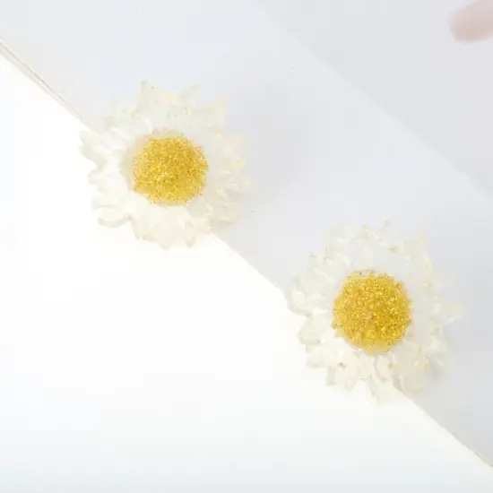 Unique Bargains Sunflower Shoelace Charms Clear Gold Tone 1 Pair image {4}