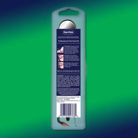 DenTek Professional Oral Care Kit - Dental Pick & Scaler, Tartar Removal Tool & Gum Stimulator, and Mouth Mirror - Trial Size - 5ct image {7}