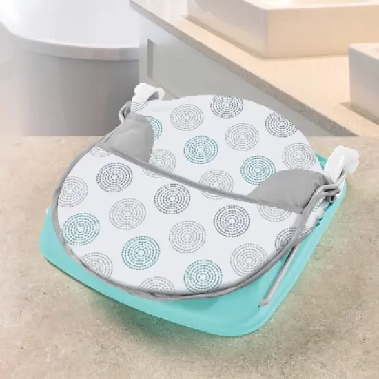 Summer Infant  Deluxe Baby Bather Dashed Dots Gray/Aqua image {3}