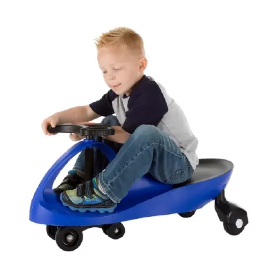 Toy Time Zig Zag Wiggle Car Ride-On - Blue and Black image {3}