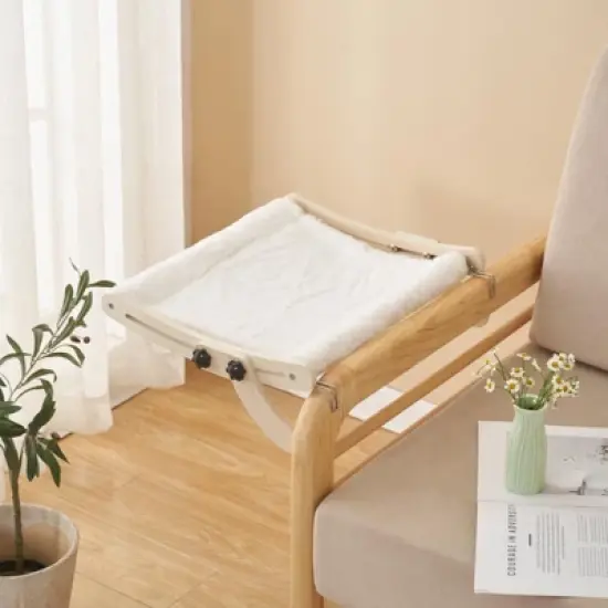 Cat Window Perch, Cat Window Hammock, Providing All-Around Sunbath Space Saving, Easy to Adjust Cat Bed for Windowsill, Bedside image {7}