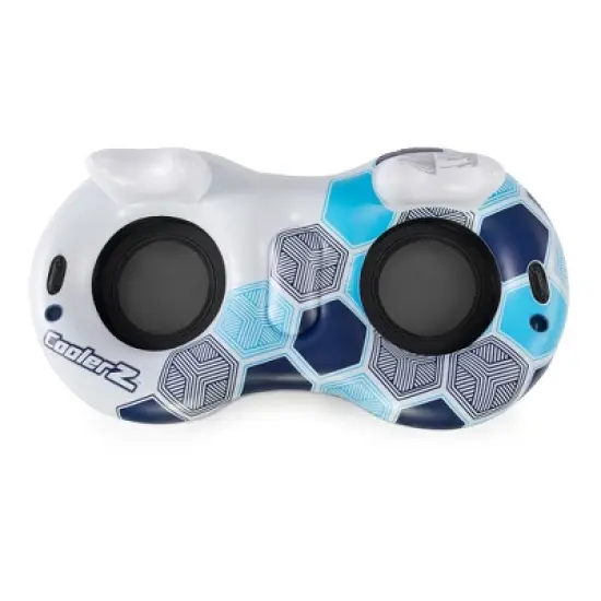 Bestway CoolerZ Rapid Rider Inflatable 2 Person Pool River Lake Tube Float, Blue, and 101 Inch 4 Person Inflatable Island Lounge River Raft Float image {2}