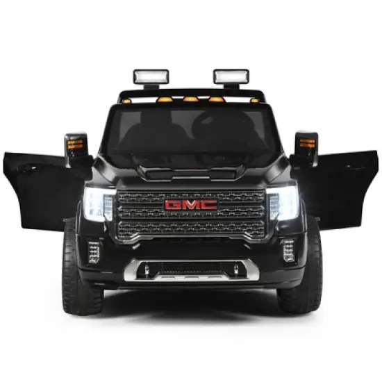 12V 2-Seater Licensed GMC Kids Ride On Truck RC Electric Car w/Storage Box White\ Black\Blue\Pink\ Red image {6}