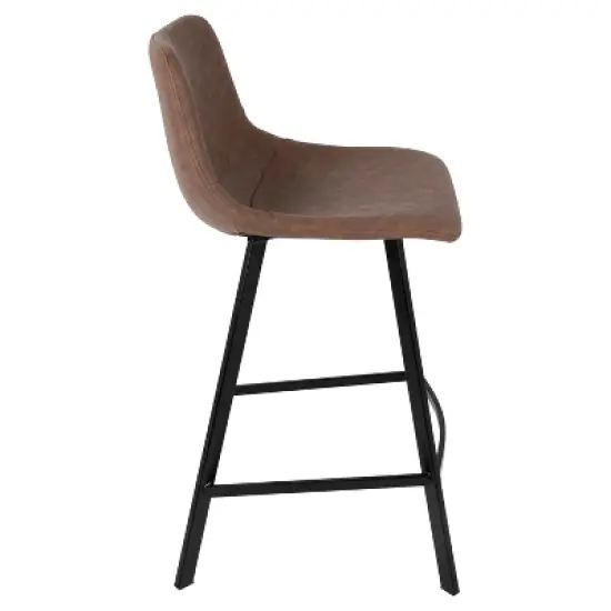 Set of 2 26" Outlaw Industrial Counter Height Barstool - Lumisource image {2}