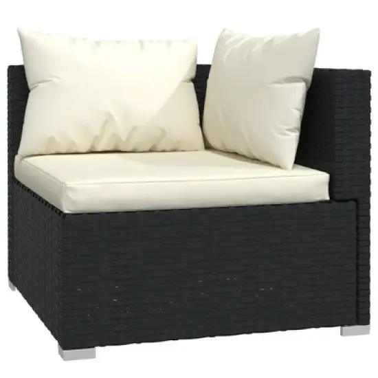 vidaXL 3-seater Sofa Black image {4}