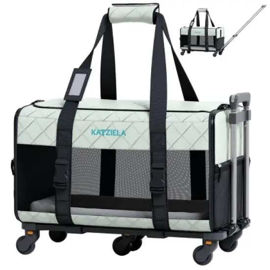 Airline Compliant Quilited Pet Carrier With Wheels image {8}