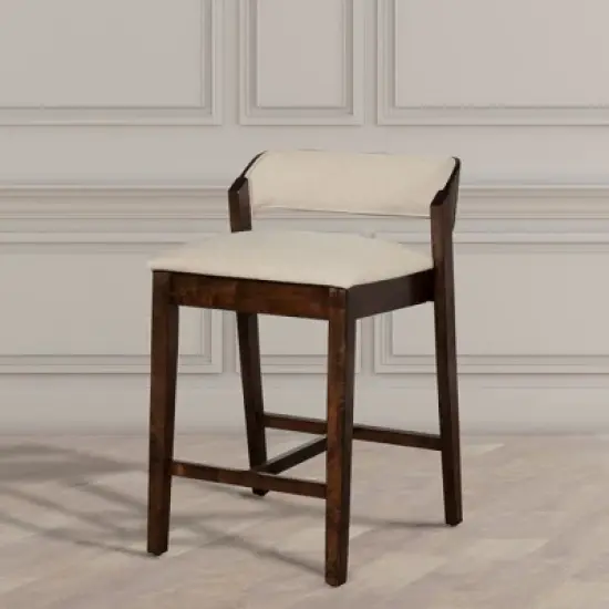 Dresden Non Swivel Counter Height Barstool Walnut - Hillsdale Furniture image {6}