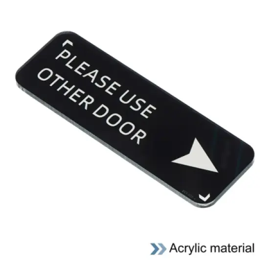 Unique Bargains Self-Adhesive Office Business Please Use Other Door Right Arrow Sign image {2}