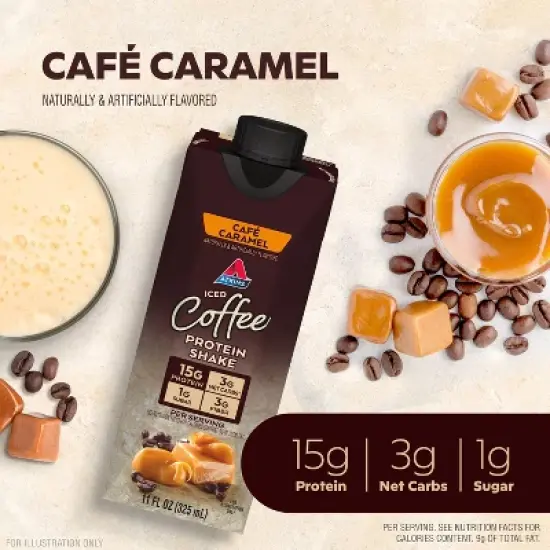 Atkins Meal Replacement Iced Coffee Protein Shake - Cafe Caramel image {2}