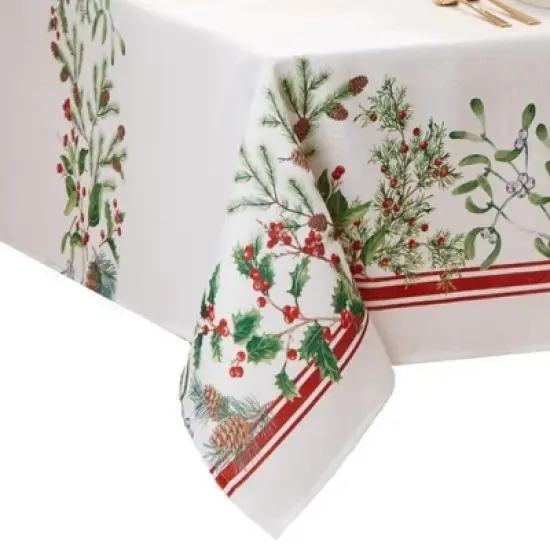 Elrene Winter Holiday Berry Tablecloth - Elrene Home Fashions image {1}