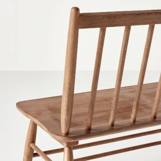 Vintage Windsor Dining Bench - Aged Oak - Hearth & Hand&trade; with Magnolia image {4}