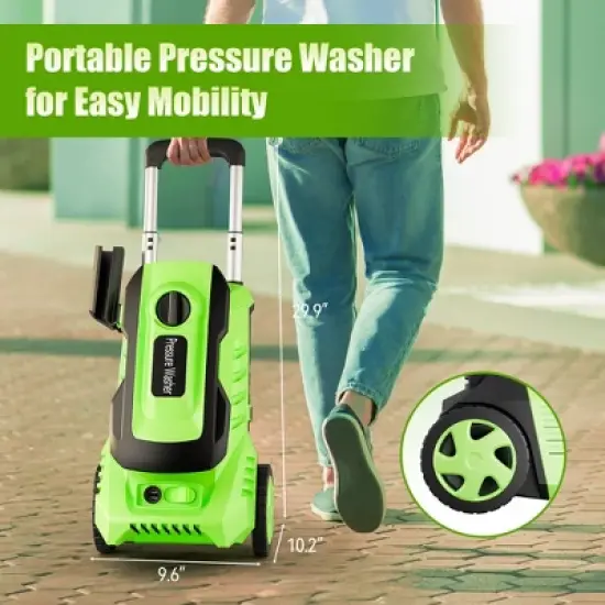 SUGIFT 3300PSI Electric Pressure Washer 2.0GPM Max, Green image {6}
