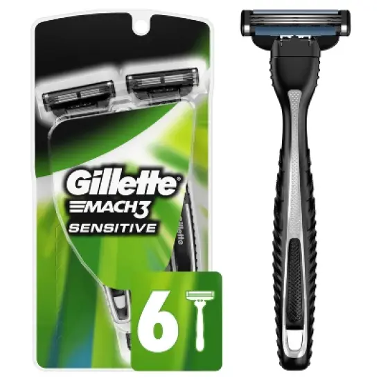 Gillette Mach3 Sensitive Men's Disposable Razor image {5}