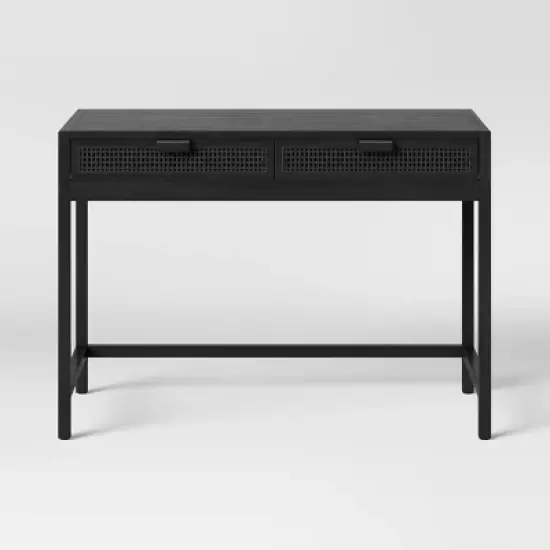 Minsmere Writing Desk with Drawers Black - Threshold&trade; image {3}