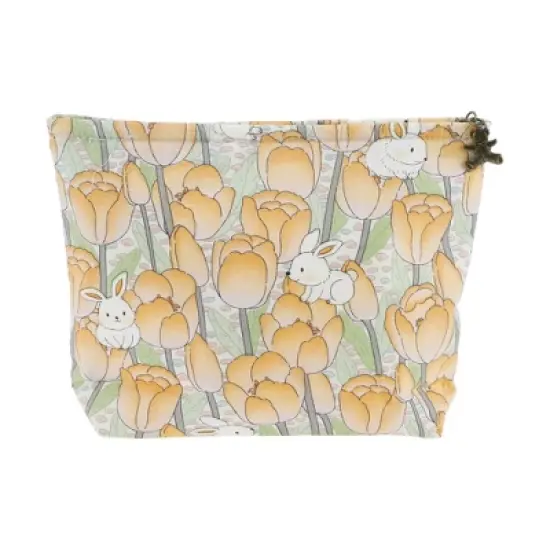 Unique Bargains Women Bunny Cosmetic Bag Orange Green 1 Pc image {3}