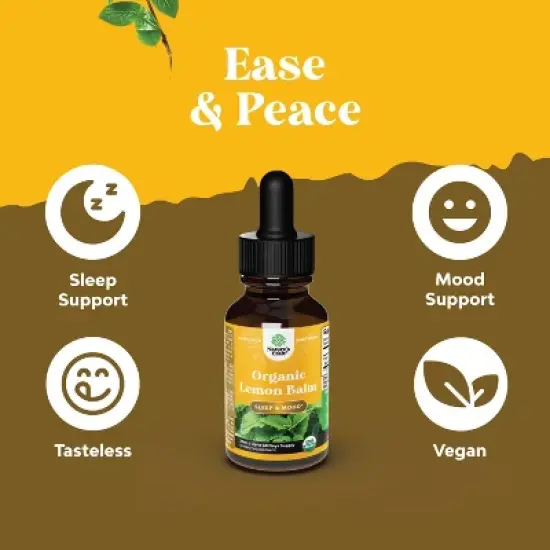 Organic Lemon Balm Liquid, Mood Support and Digestive Health, Nature's Craft, 30mL image {2}