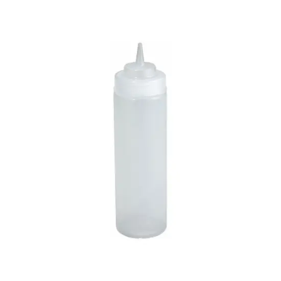 Winco Wide-Mouth Squeeze Bottle, Plastic, Clear image {1}