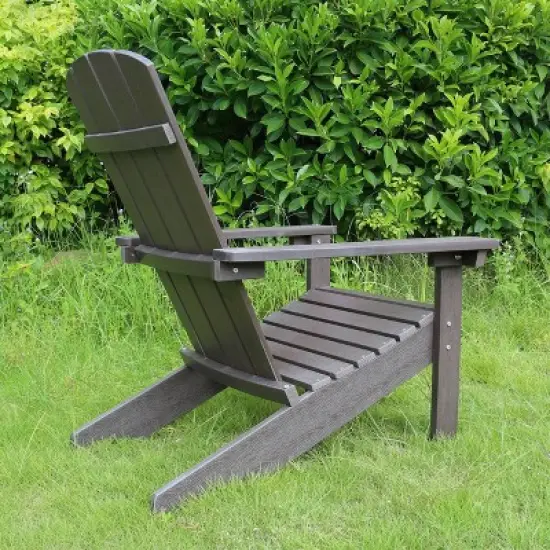 Lakeside Faux Wood Adirondack Outdoor Portable Chair - Merry Products: image {3}