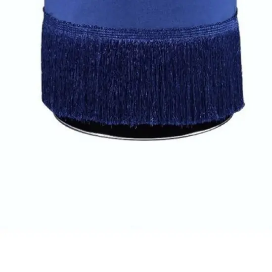 17" Clivia Velvet Ottoman Eggplant - Acme Furniture image {1}