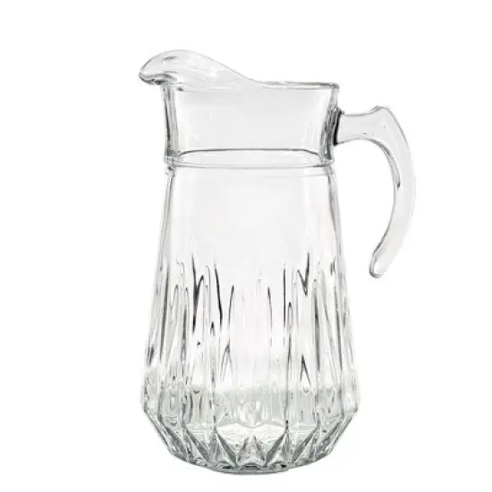 Slickblue Stylish 75 oz Cristalline Glass Pitcher &ndash; Sharp Diamond Cut, Lead-Free, Ideal for Serving Cold & Hot Beverages image {4}