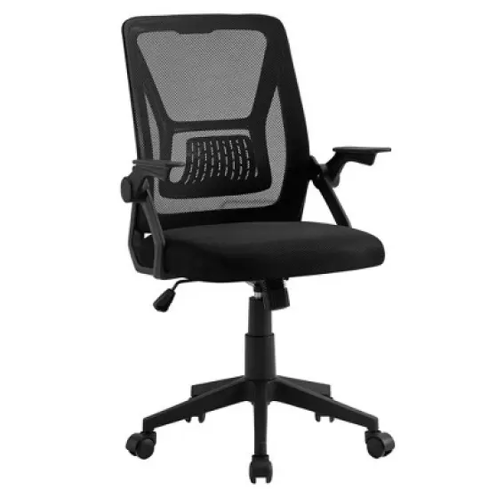 VECELO Mid-Back Swivel Ergonomic Office Chair with Adjustable Arms Mesh Lumbar Support image {16}