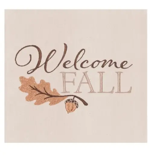 C&F Home Acorn Leaf "Welcome Fall" 100% Cotton Flour Sack Kitchen Dishtowel image {2}
