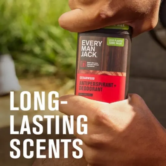 Every Man Jack Men's Solid Antiperspirant & Deodorant Cedarwood - 2.6oz image {4}