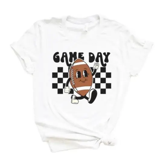 Simply Sage Market Women's Football Game Day Checkered Short Sleeve Graphic Tee image {5}