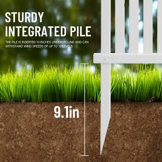 Gulches Privacy Screen Panels Kit Air Conditioner Trash Can Enclosure Vinyl white color image {4}