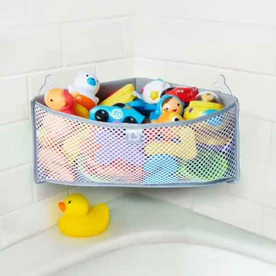 Munchkin High'n Dry Corner Bath Toy Organizer - Gray image {1}