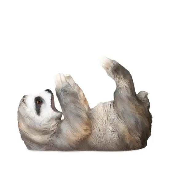 True Sloth Polyresin Wine Bottle Holder, Felt Base, Set of 1, Grey, Holds 1 Standard Wine Bottle, Novelty Wine Decor image {2}