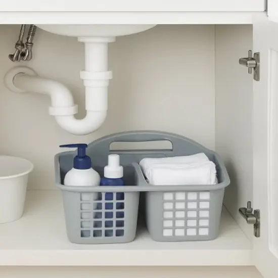 Home Mart Goods Grey Large Multipurpose Organizer Caddy - 12.6" x 9" x 7.5". image {1}