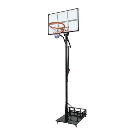 YONWAY Portable Basketball Hoop, Adjustable Height 8.04 ft to 10.01 ft,44" Backboard with Counterweight Bag,Wheels for Professional Match image {9}