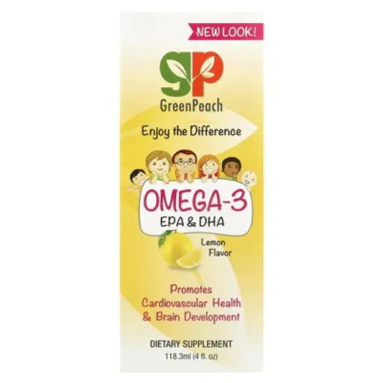 GreenPeach Omega 3 EPA & DHA, Lemon, 4 fl.oz (118.3 ml) image {5}