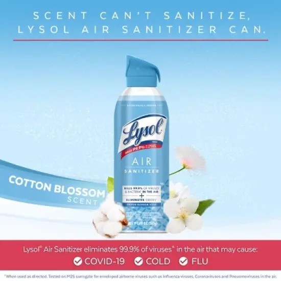 Lysol Air Sanitizing Spray - Cotton Blossom - 10oz/2pk image {1}