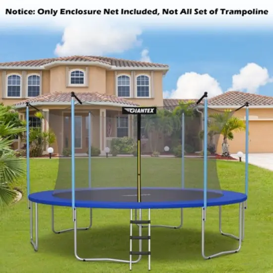 Costway 15FT Trampoline Replacement Safety Enclosure Net Weather-Resistant image {3}