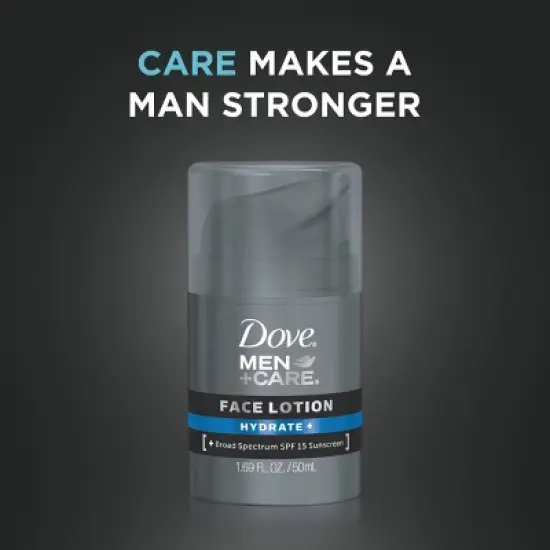 Dove Men+Care Hydrate + SPF 15 Sunscreen Face Lotion - Trial Size - 1.69oz image {2}