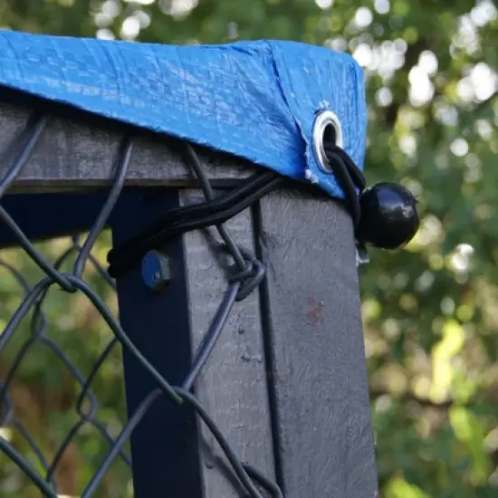 Unique Bargains Ball Elastic Cords with Tarp Clamps Kit 6 Inch Lock Grip Rope Screw Clips for Camping Tent Canopy Awning Black 10in1 Set image {5}