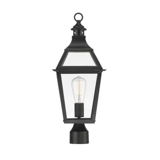 Savoy House Jackson 1 - Light Post Light in  Black/Gold image {2}